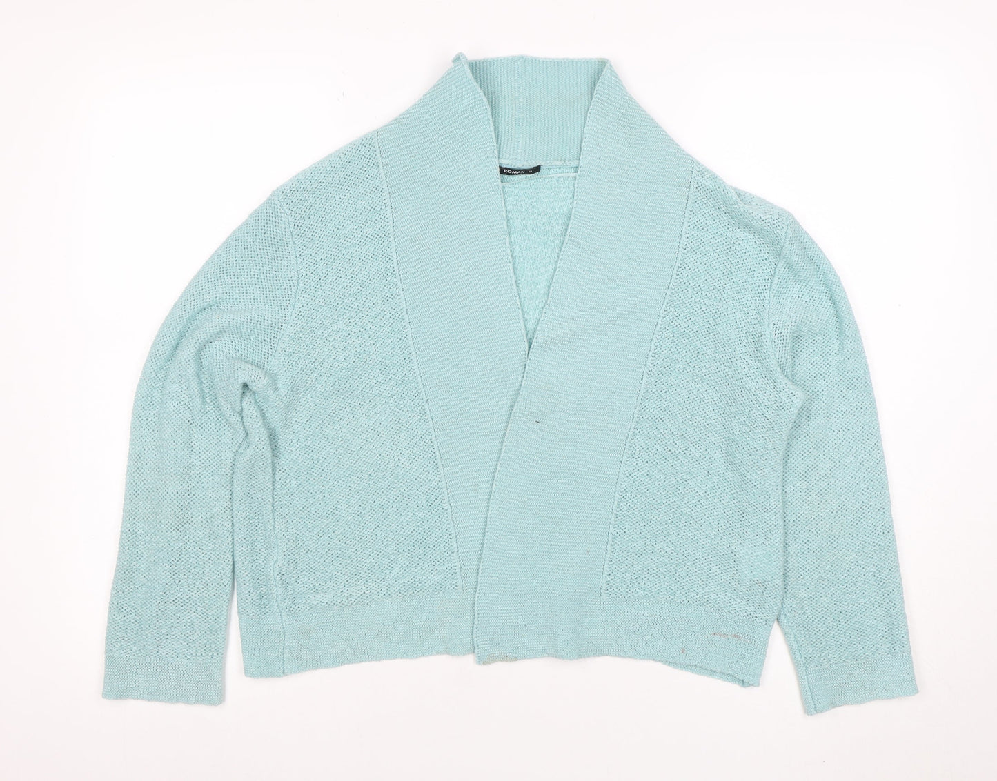 Roman Women’s Blue Knit Open Front Cardigan Size 18