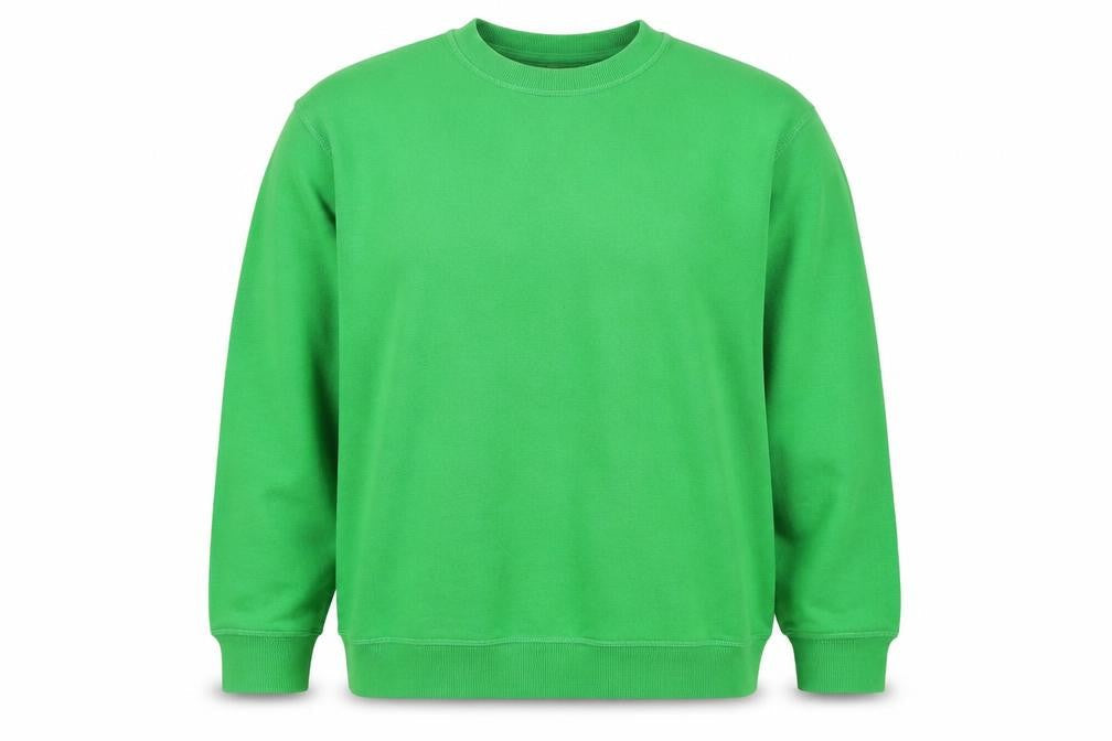 H&M Women Green Pullover Sweatshirt Size 12 Cotton Blend