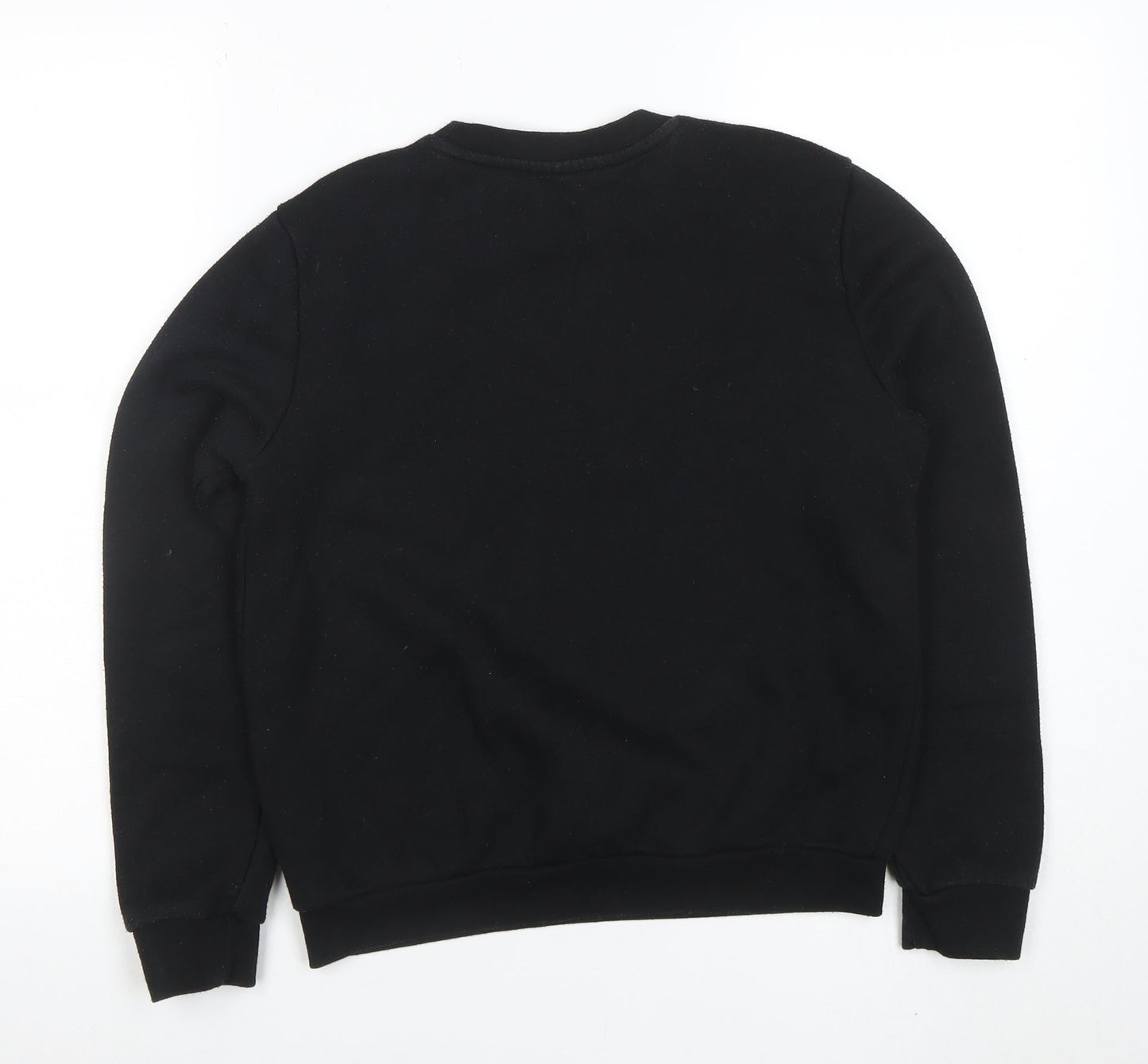 Slazenger Boys Black Crew Neck Sweatshirt Size 13 Years Fleece Blend