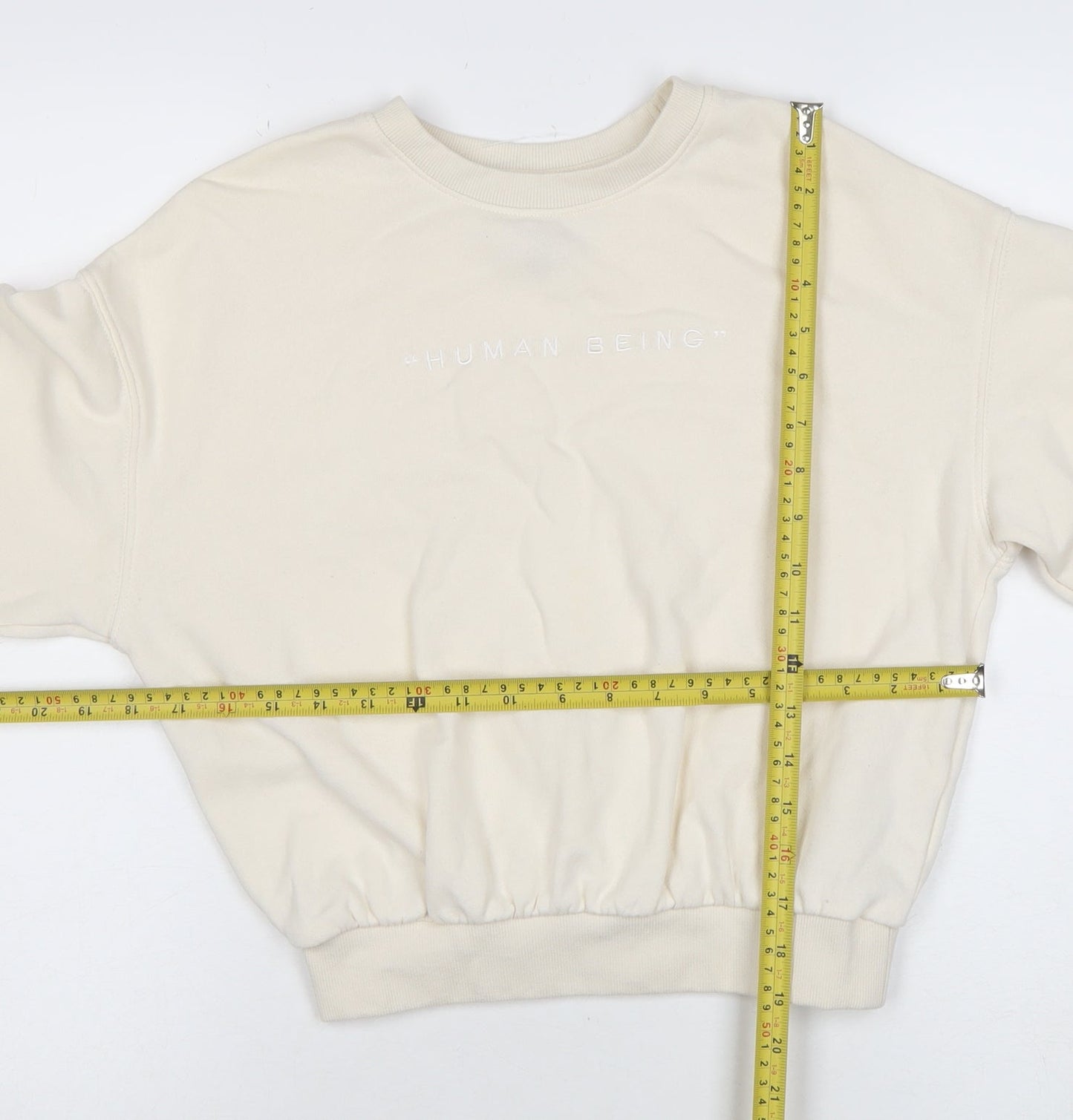 H&M Divided Women’s Beige XS Crew Neck Pullover Sweatshirt