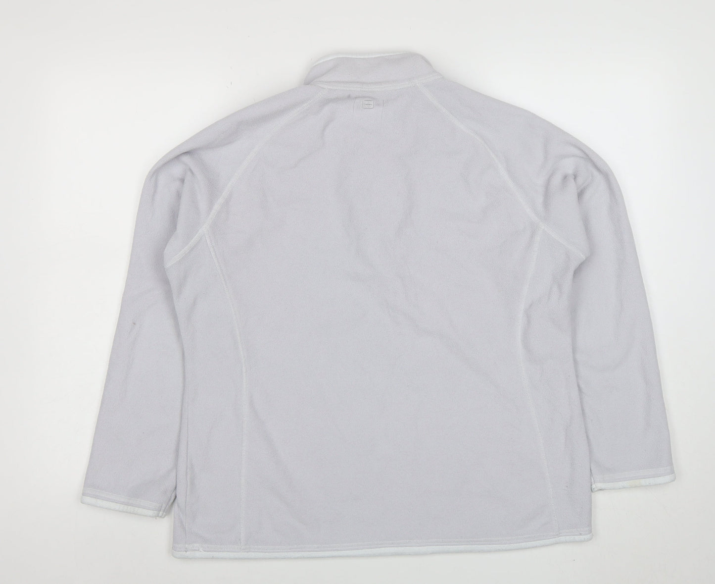 Mountain Warehouse Women White Fleece 1/2 Zip Pullover Sweatshirt Size 14