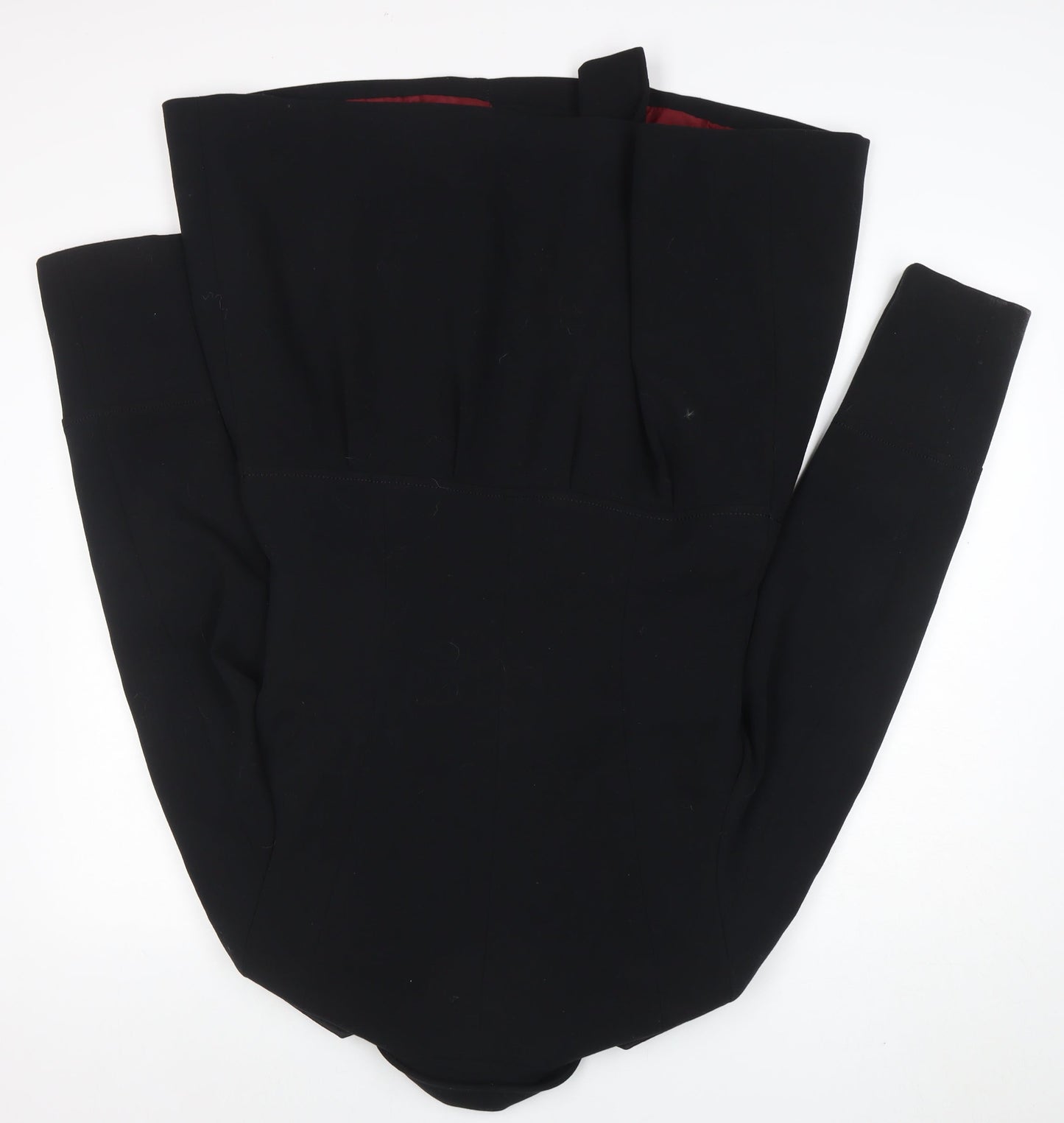 Next Women's Black Size 12 Motorcycle Style Mid-Length Coat