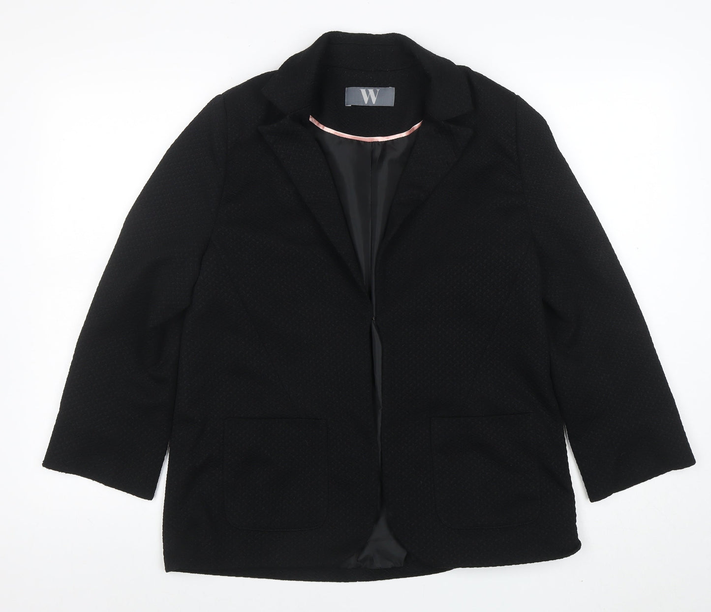BHS Women Black Blazer Jacket Size 16 Classic Workwear