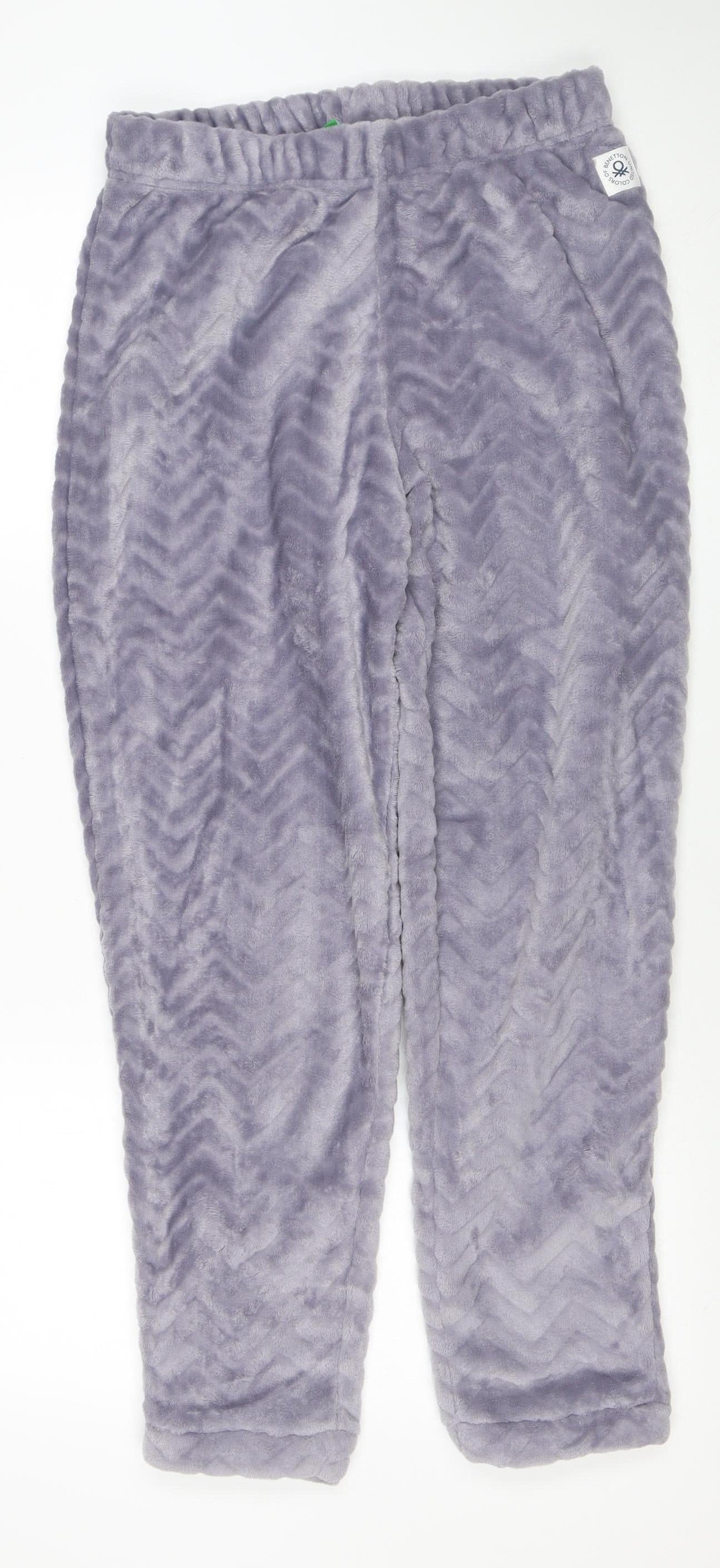 United Colors of Benetton Women’s Grey Velour Pyjama Pants S