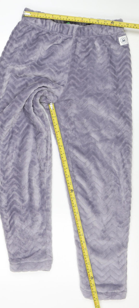 United Colors of Benetton Women’s Grey Velour Pyjama Pants S