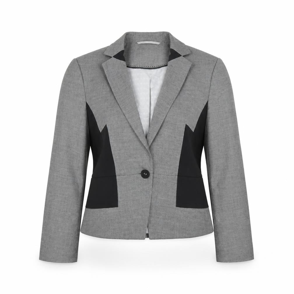 Marks and Spencer Women Grey Blazer Size 10 Tailored Single Breasted Jacket