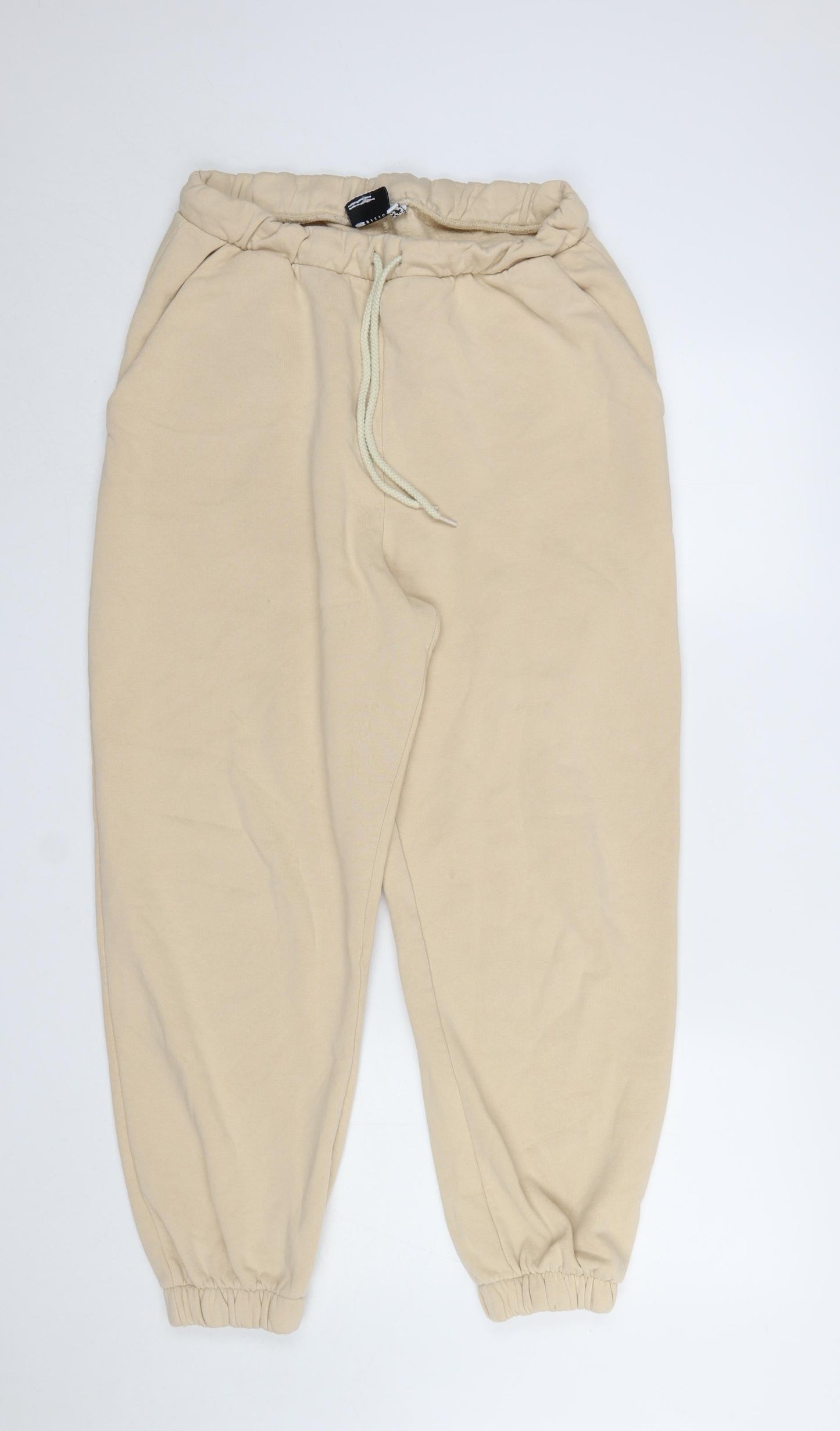 ASOS Design Women’s Beige Jogger Trousers Size 12 Cotton Fleece