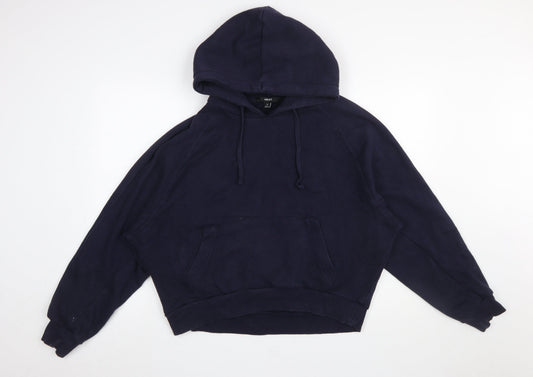 Marks & Spencer Navy Blue Cotton Blend Women's Pullover Hoodie Size 12 M
