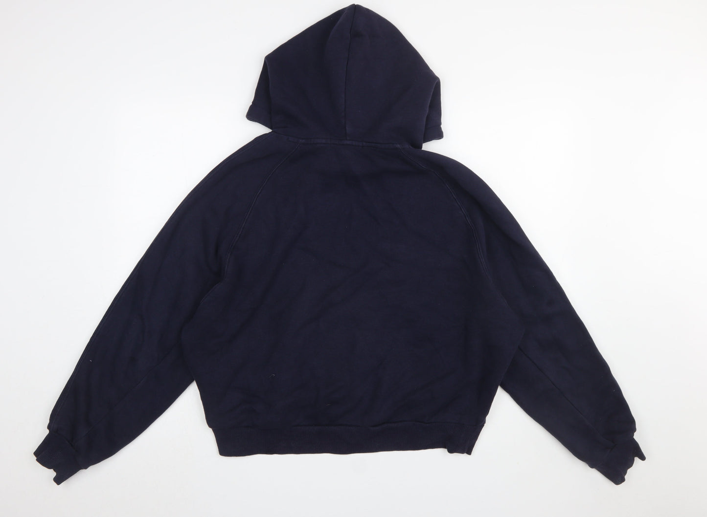 Marks & Spencer Navy Blue Cotton Blend Women's Pullover Hoodie Size 12 M
