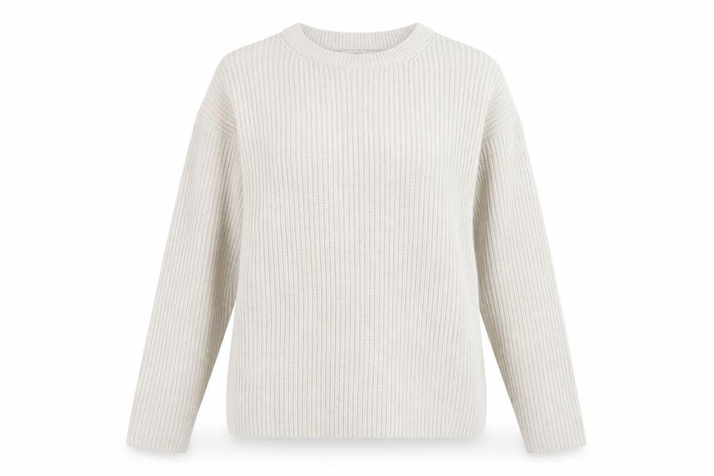 Marks and Spencer Women's Beige Cotton Knit Jumper Size M