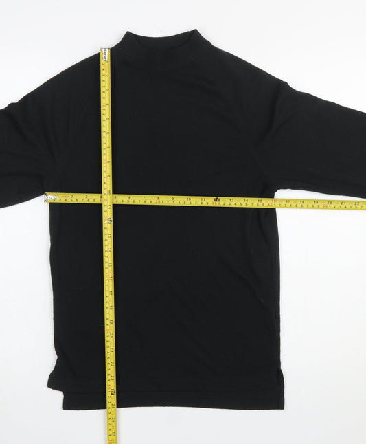 Trespass Womens Black XS Mock Neck Long Sleeve Thermal Top