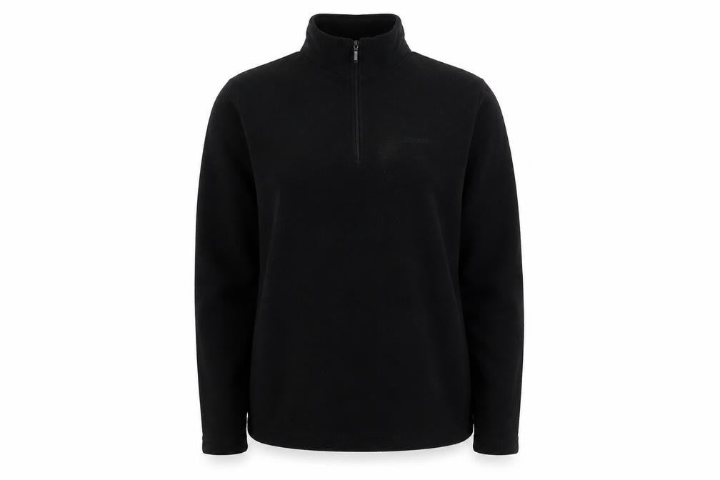 Rohan Women's Black 1/2 Zip Silver Fleece Sweatshirt Size S