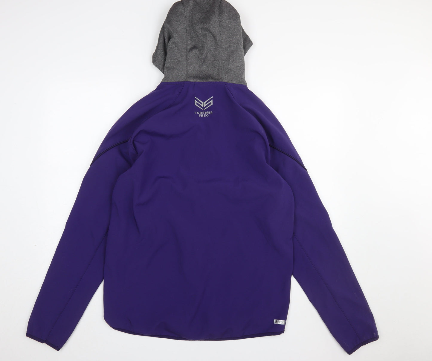 ISC Men’s Purple Soft Shell Hooded Zip Jacket M Football Sportswear