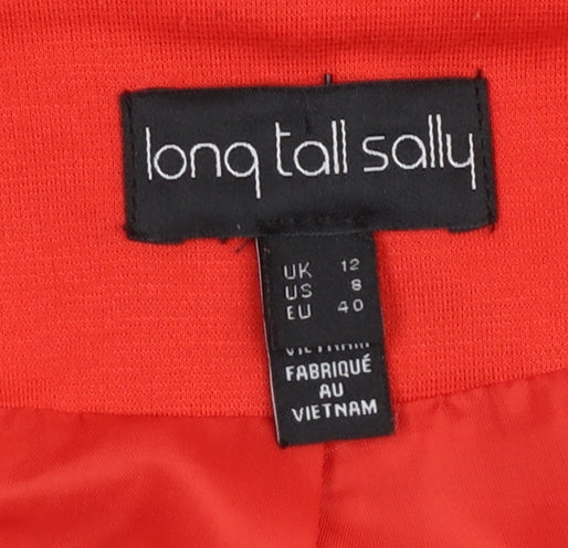 Long Tall Sally Women's Red Size 12 Tall Single-Breasted Blazer