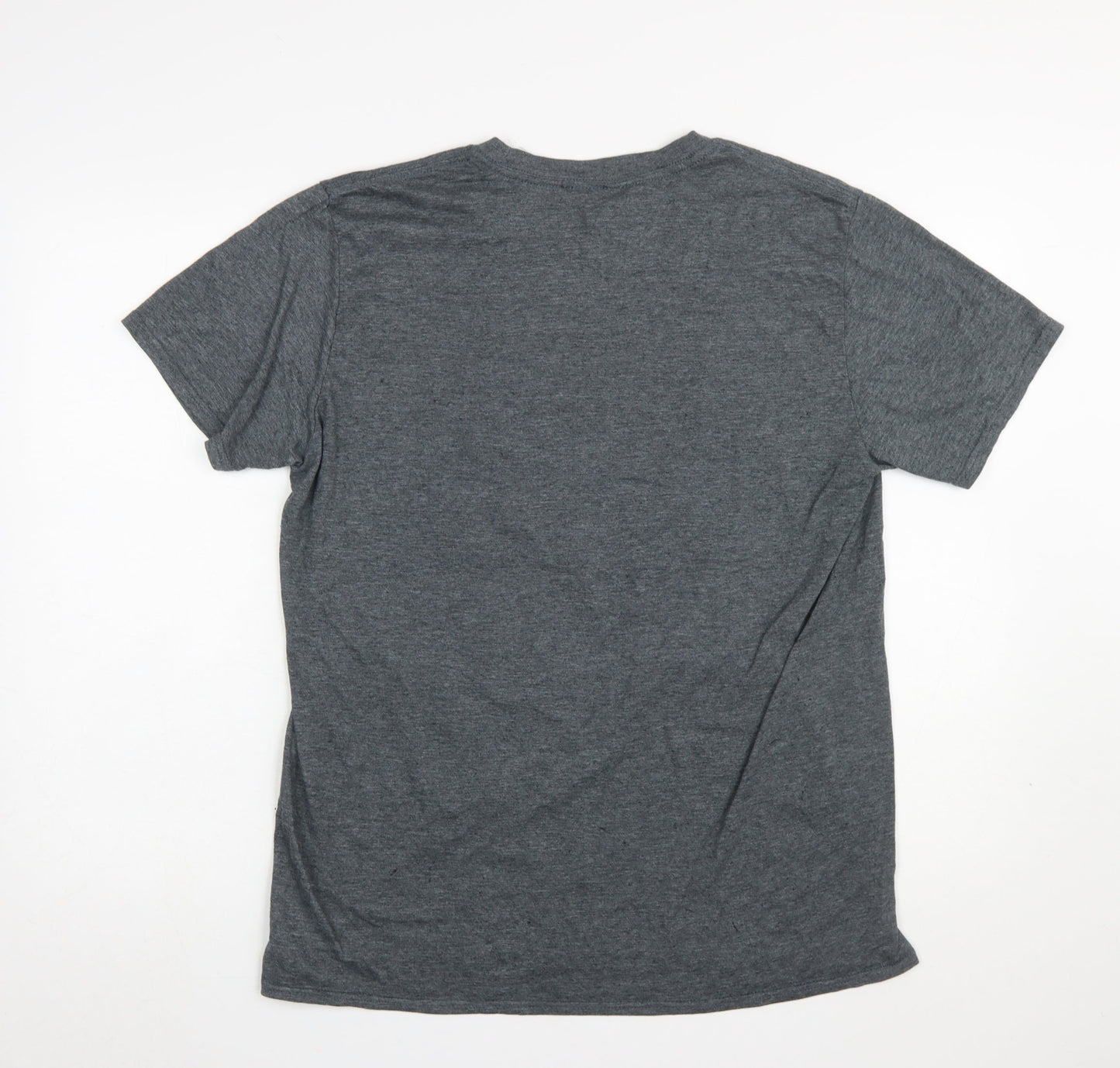 Casper Men's Grey Graphic Short Sleeve Cotton T-Shirt Size L