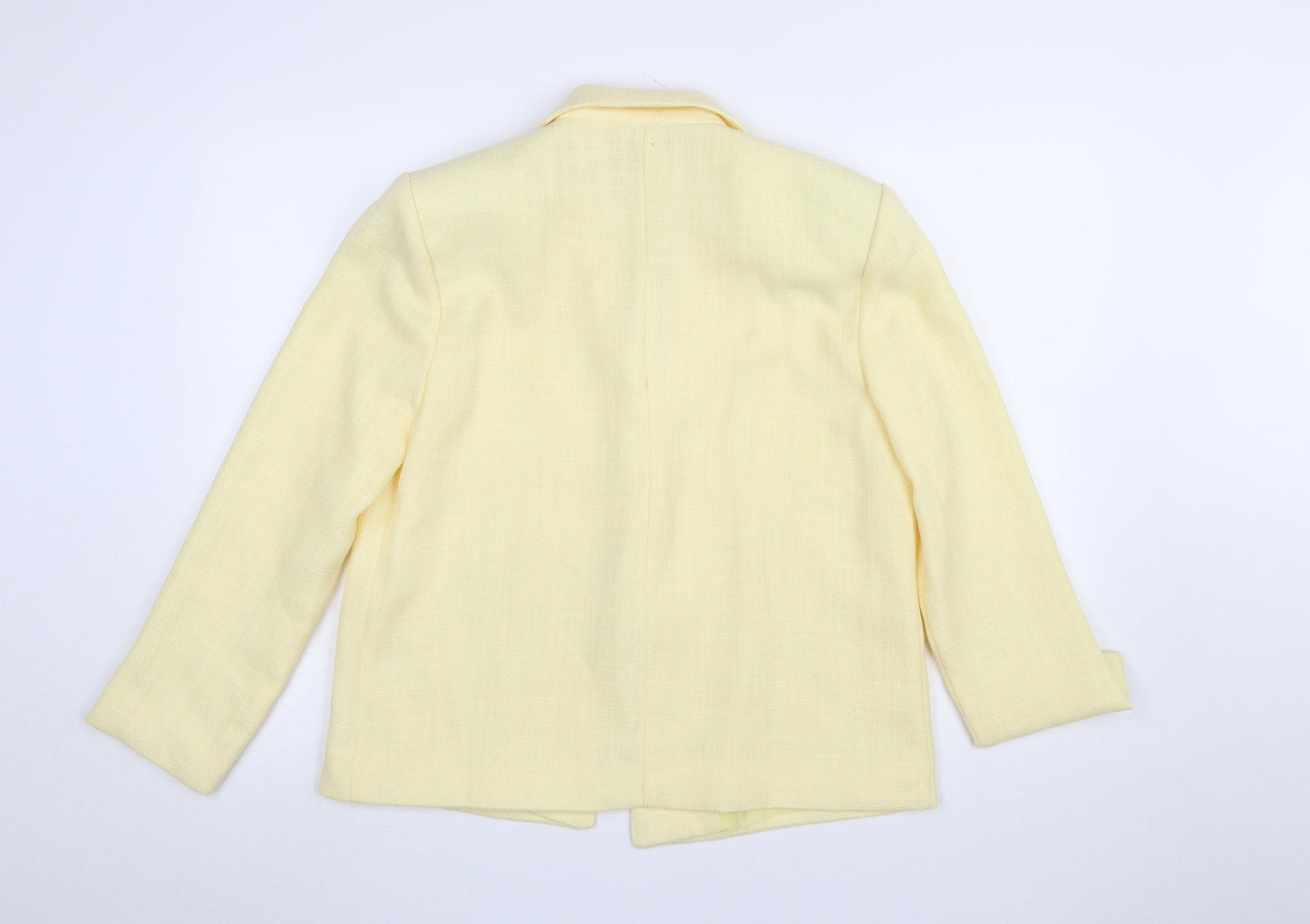 PrettyLittleThing Women's Yellow Blazer Jacket UK 6 Single-Breasted