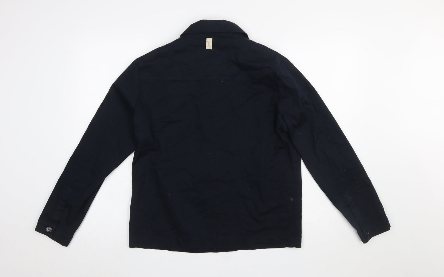 Prévu Men’s Navy Button-Up Shirt Medium Cotton Stretch