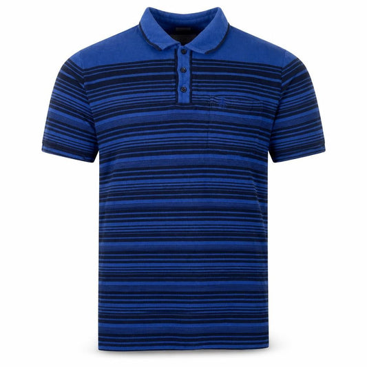 Penguin by Munsingwear Men’s Blue Striped Cotton Polo Shirt Size L