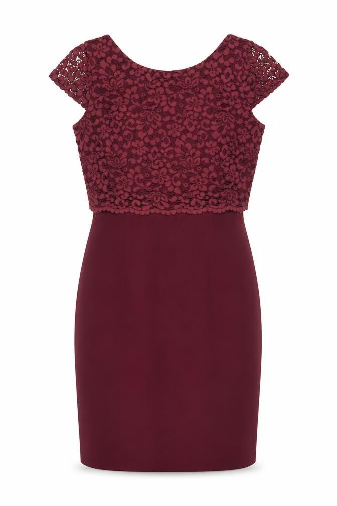 Coast Women's Red Lace Sheath Dress Size 6 Elegant Party Wear