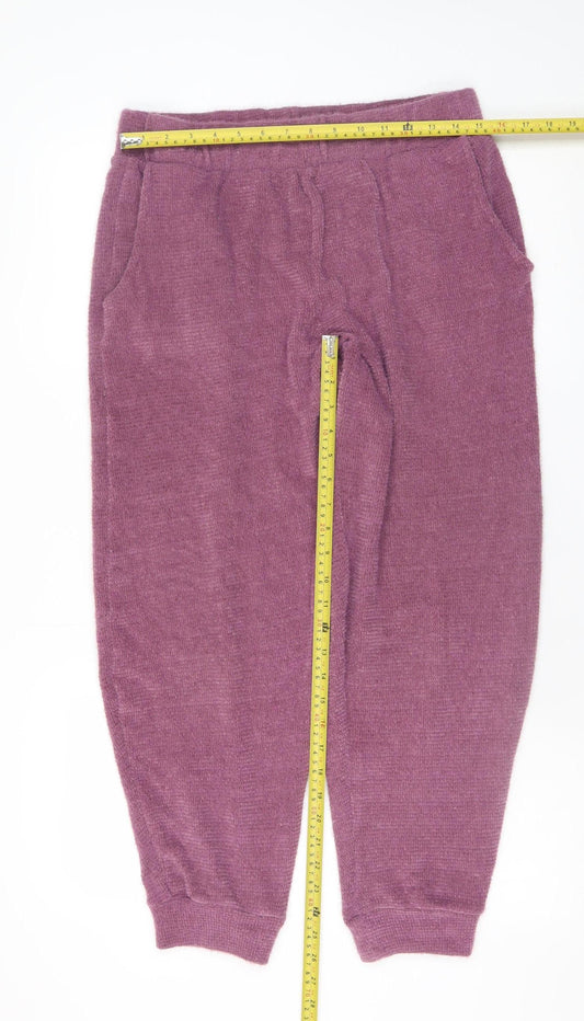 Marks and Spencer Women’s Purple Knit Jogger Trousers Size M