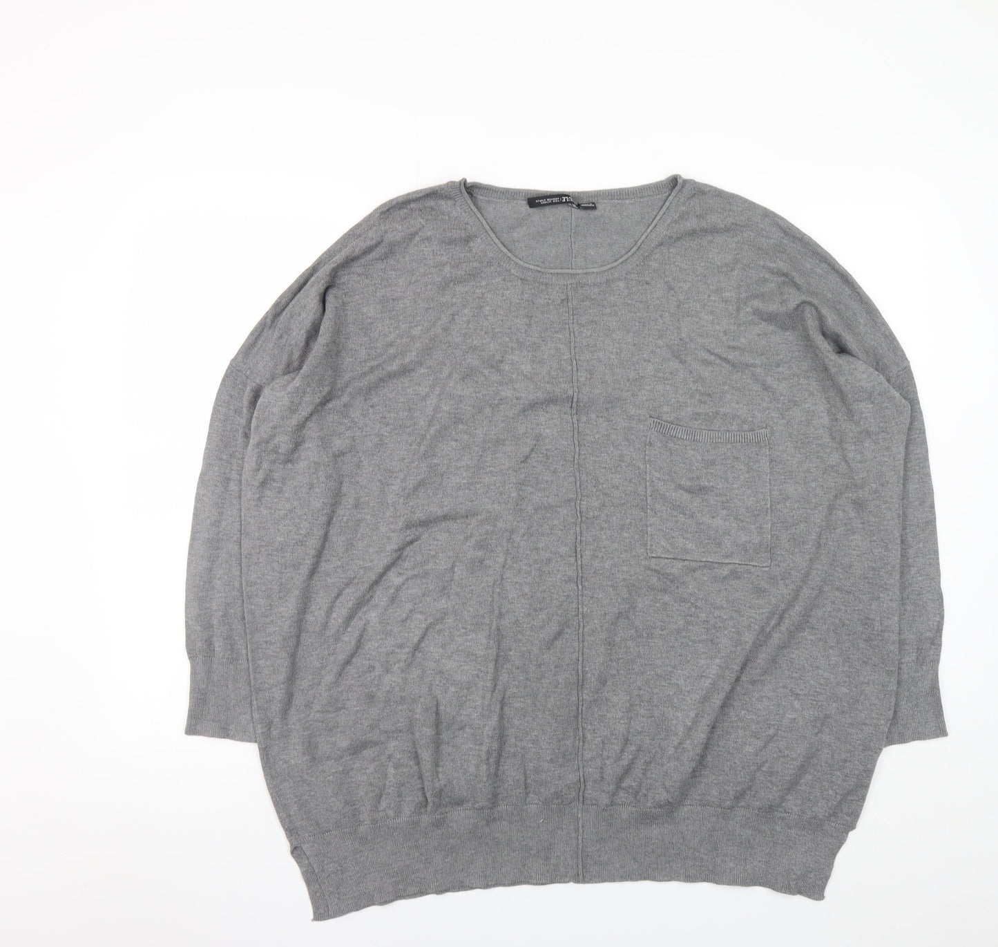 Capsule Women Grey 20/22 Batwing Knit Pullover Jumper