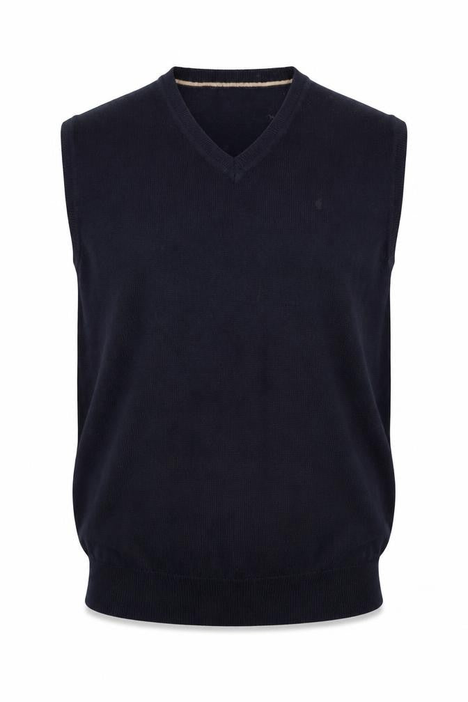 Gabicci Collezione Men's Black Wool V-Neck Sleeveless Vest XL