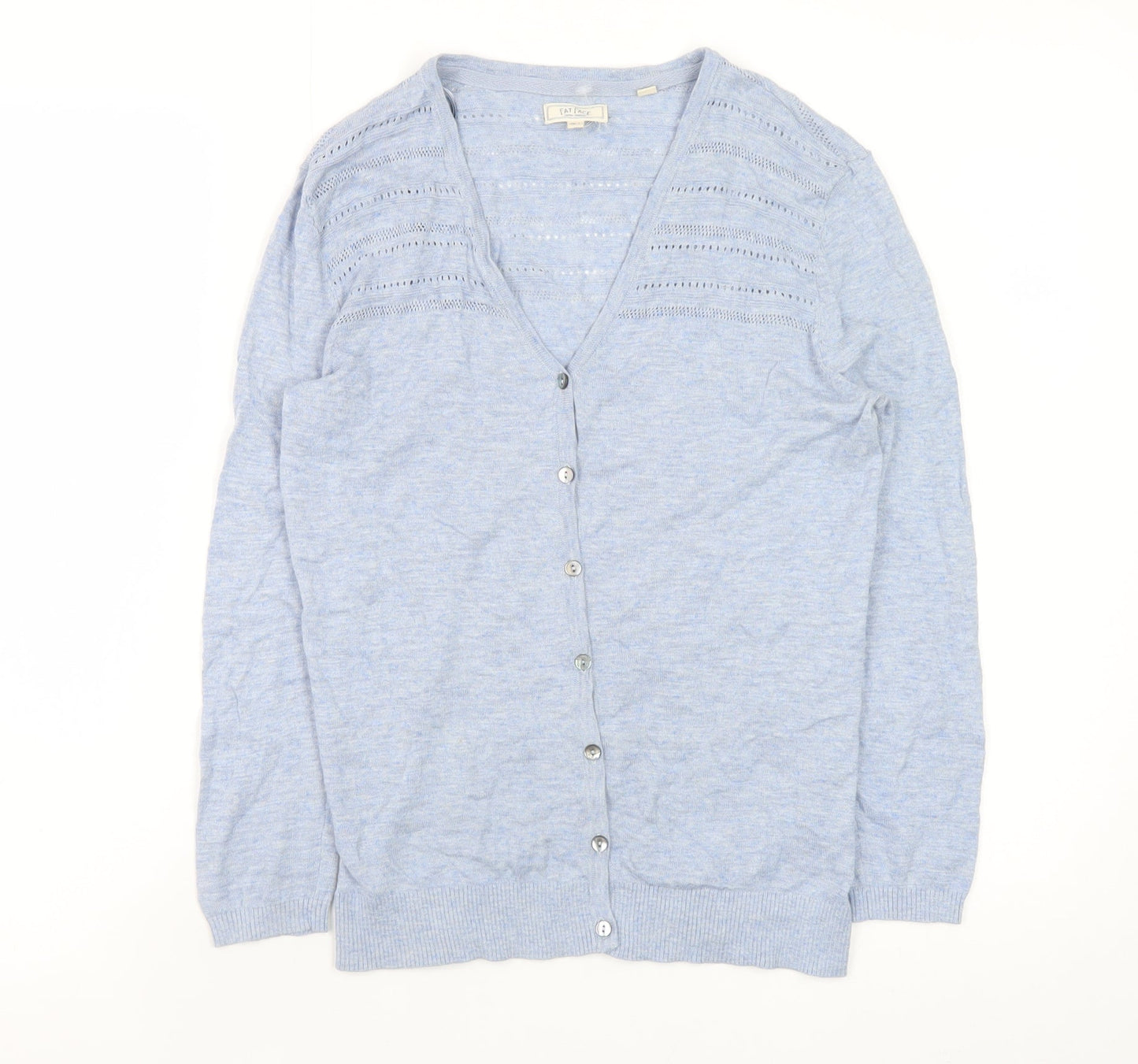 Fat Face Women’s Blue Cotton Button Cardigan Size 6