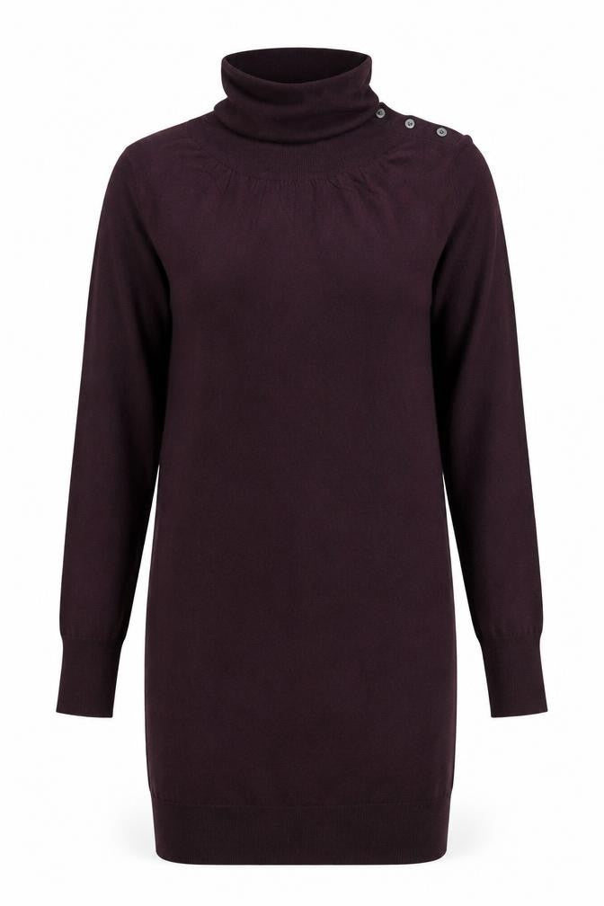 Gap Women’s Purple Wool Blend Roll Neck Long Sleeve Jumper Dress Size S