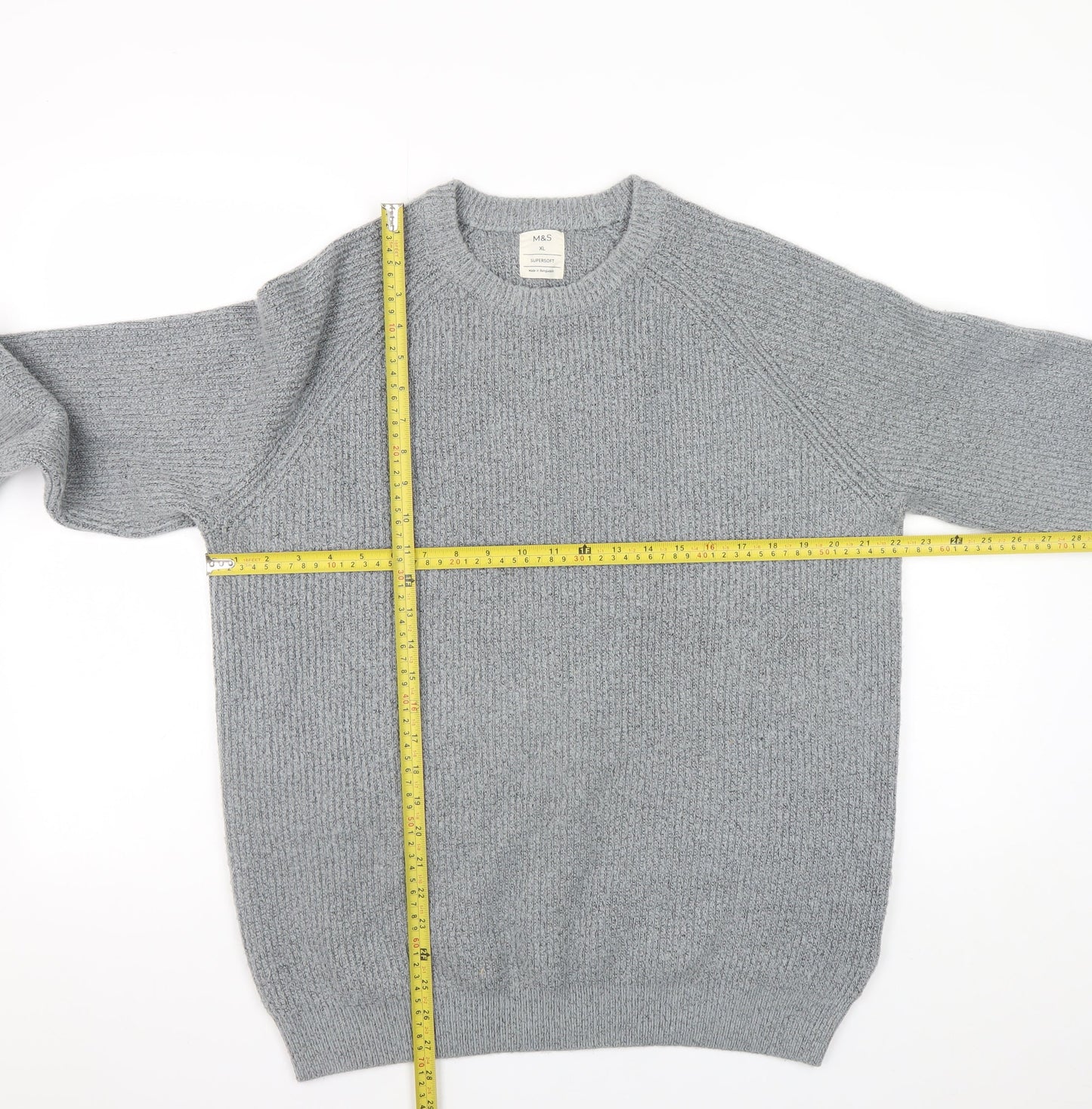 Marks and Spencer Mens Grey XL Supersoft Knit Jumper