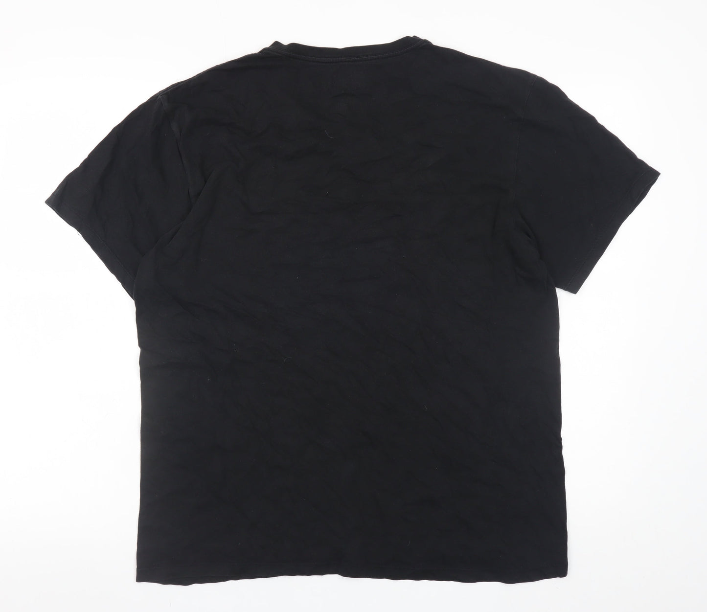 Calvin Klein Men's Black V-Neck Cotton T-Shirt Size L