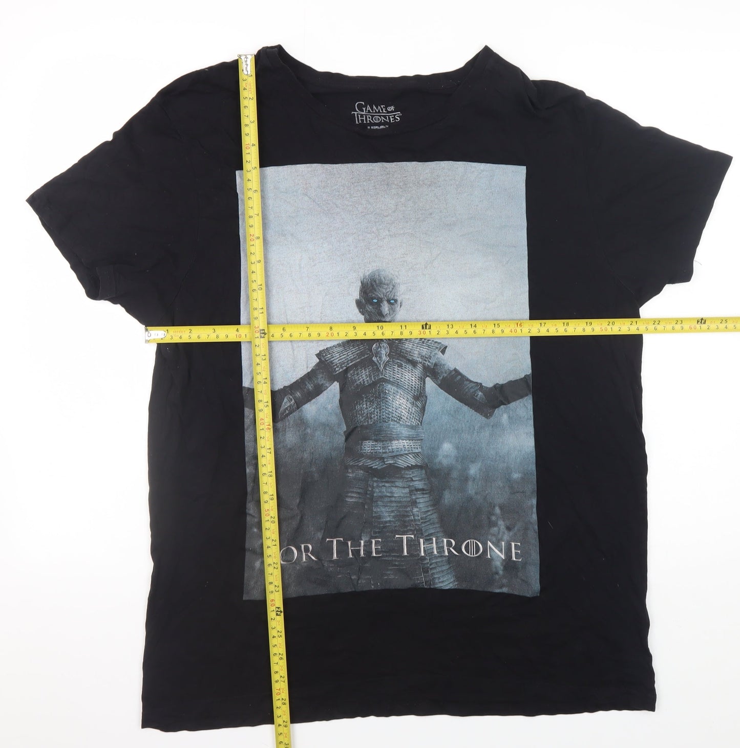 Game of Thrones Men's Black XL Graphic Cotton T-Shirt Night King HBO