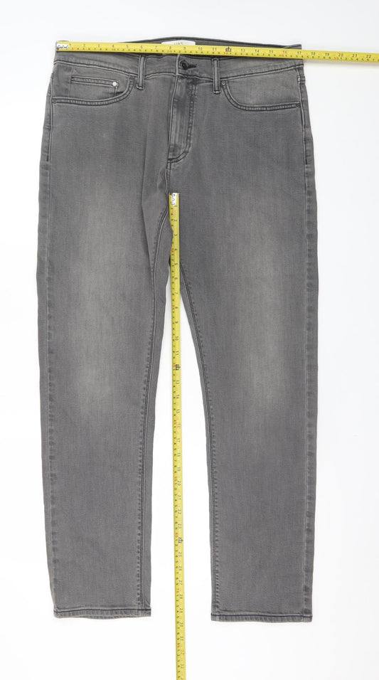 Marks and Spencer Men's Grey Slim Fit Denim Jeans 34W 31L
