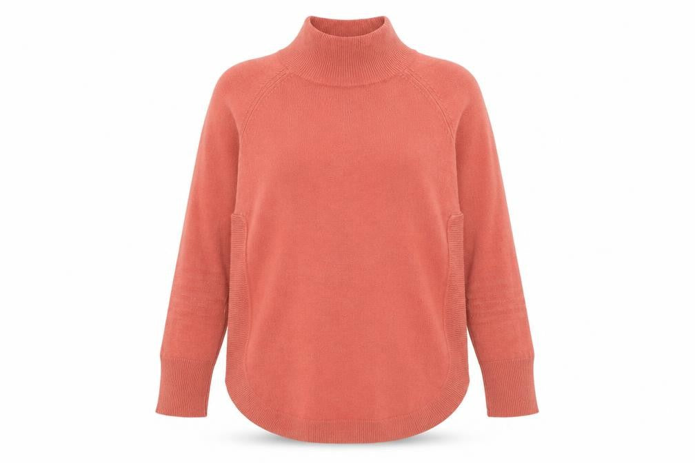 Marks and Spencer Womens Pink XS Mock Neck Long Sleeve Knit Jumper