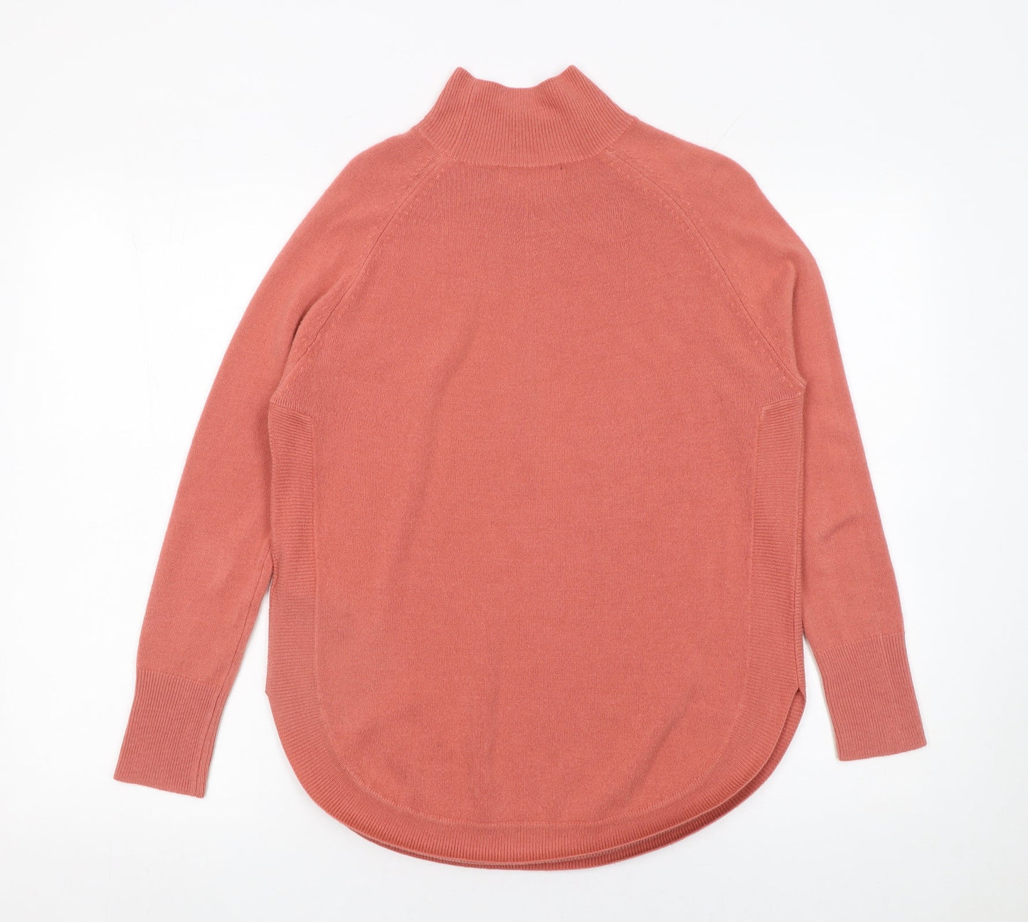 Marks and Spencer Womens Pink XS Mock Neck Long Sleeve Knit Jumper