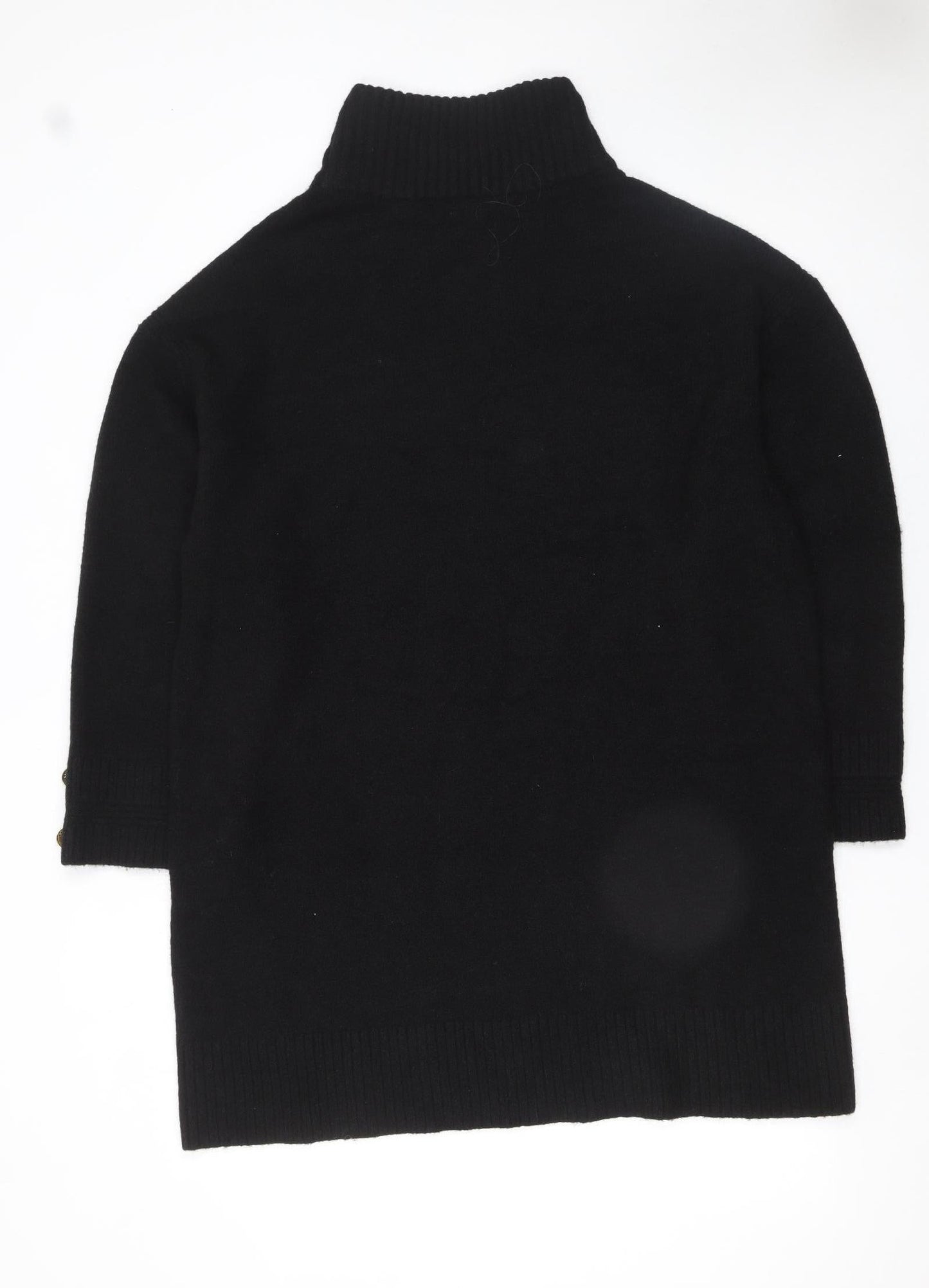River Island Womens Black Roll Neck Wool Blend Jumper Size L