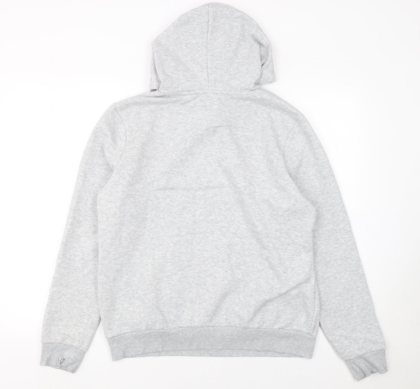 Puma Men's Grey Pullover Hoodie Size L Logo Sweatshirt