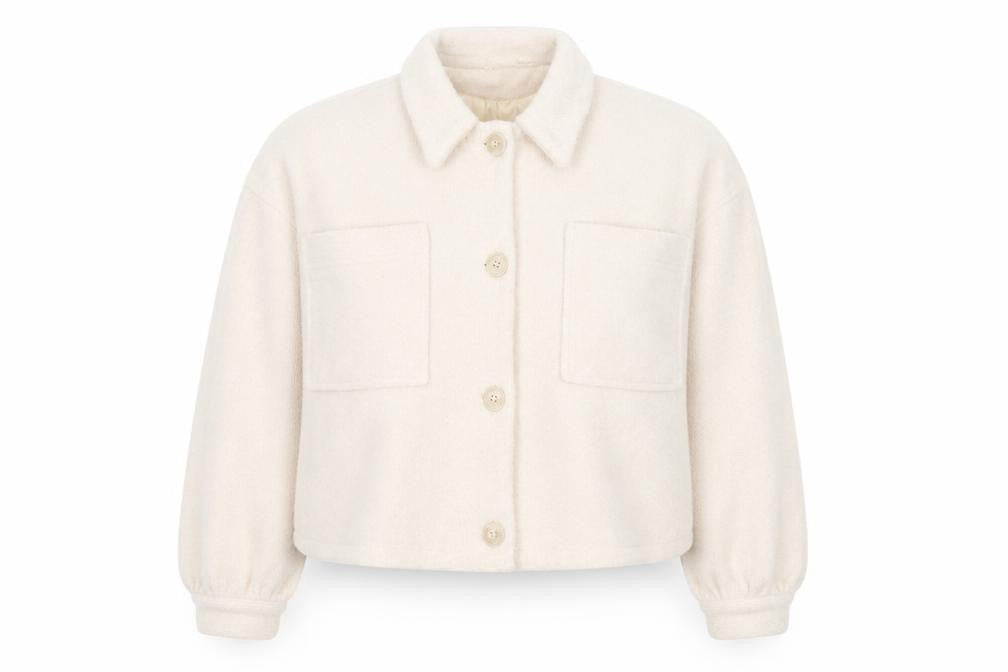 Collusion Womens Beige Cropped Button Jacket Size 18 Regular