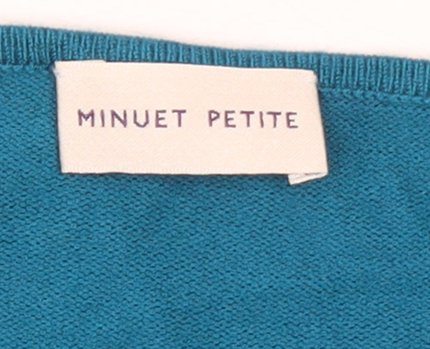 Minuet Petite Women’s Blue Boat Neck Knit Pullover Jumper Size M