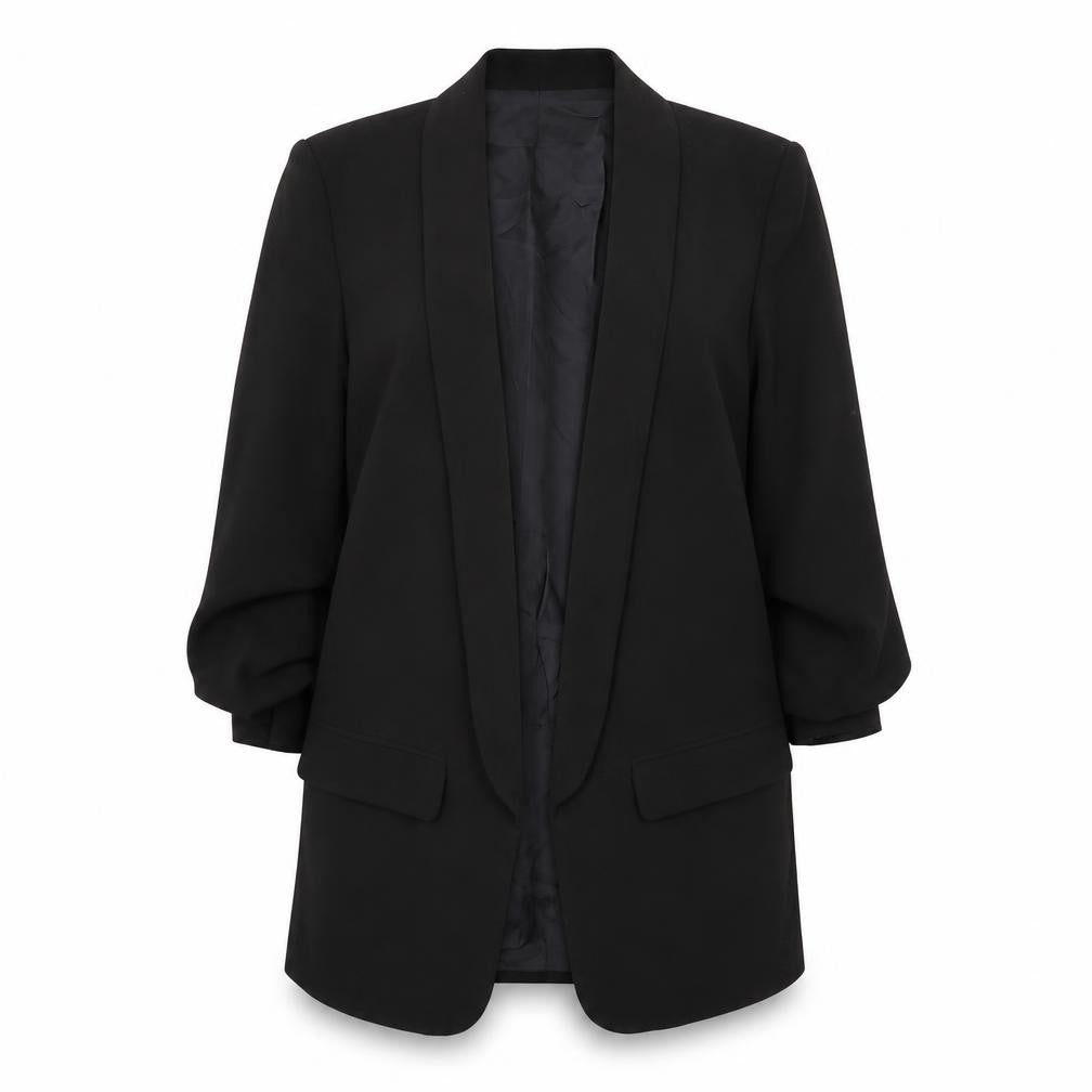 ZARA Womens Black XS Longline Tailored Blazer Jacket