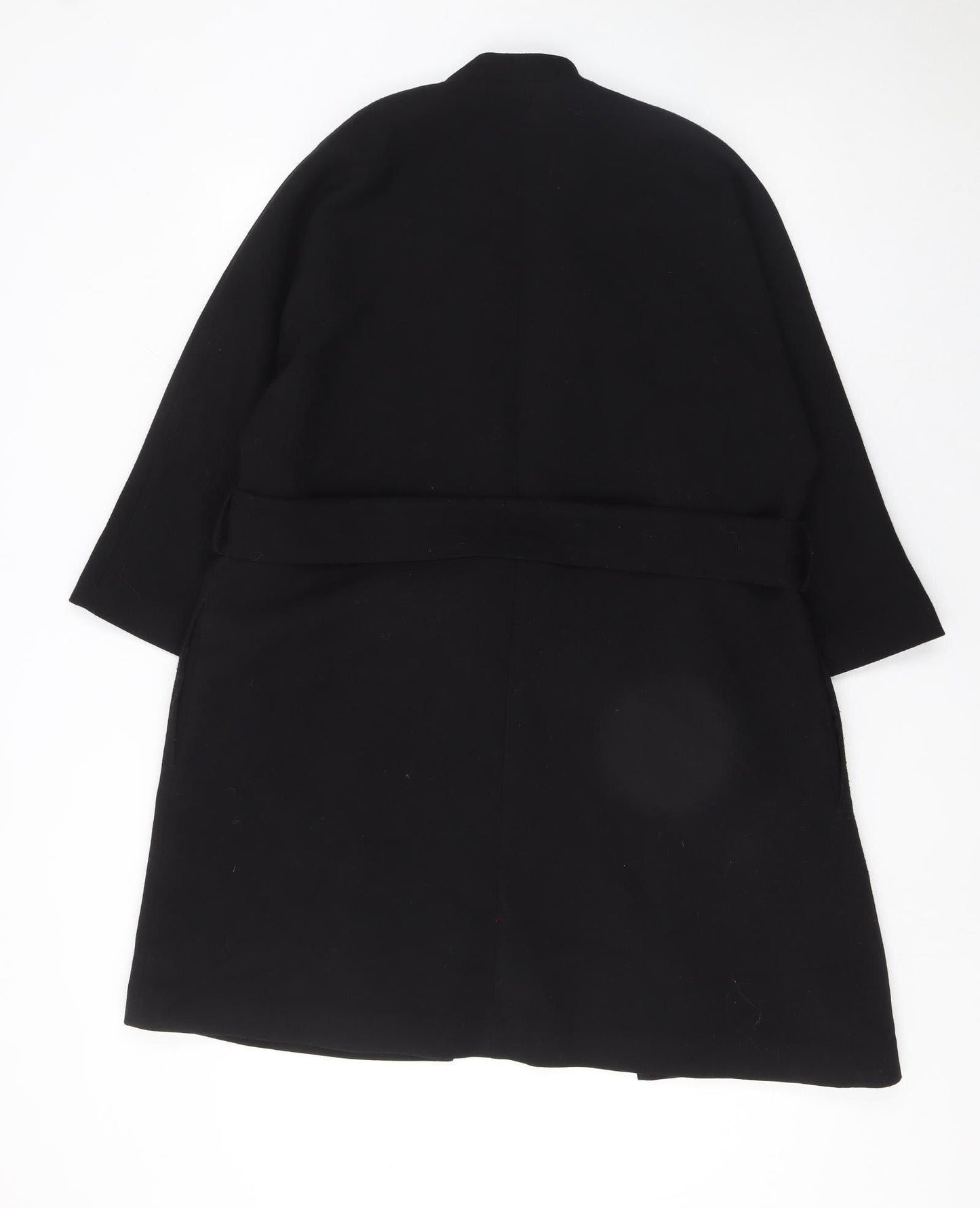 F&F Womens Black Belted Mid-Length Trench Coat UK 12