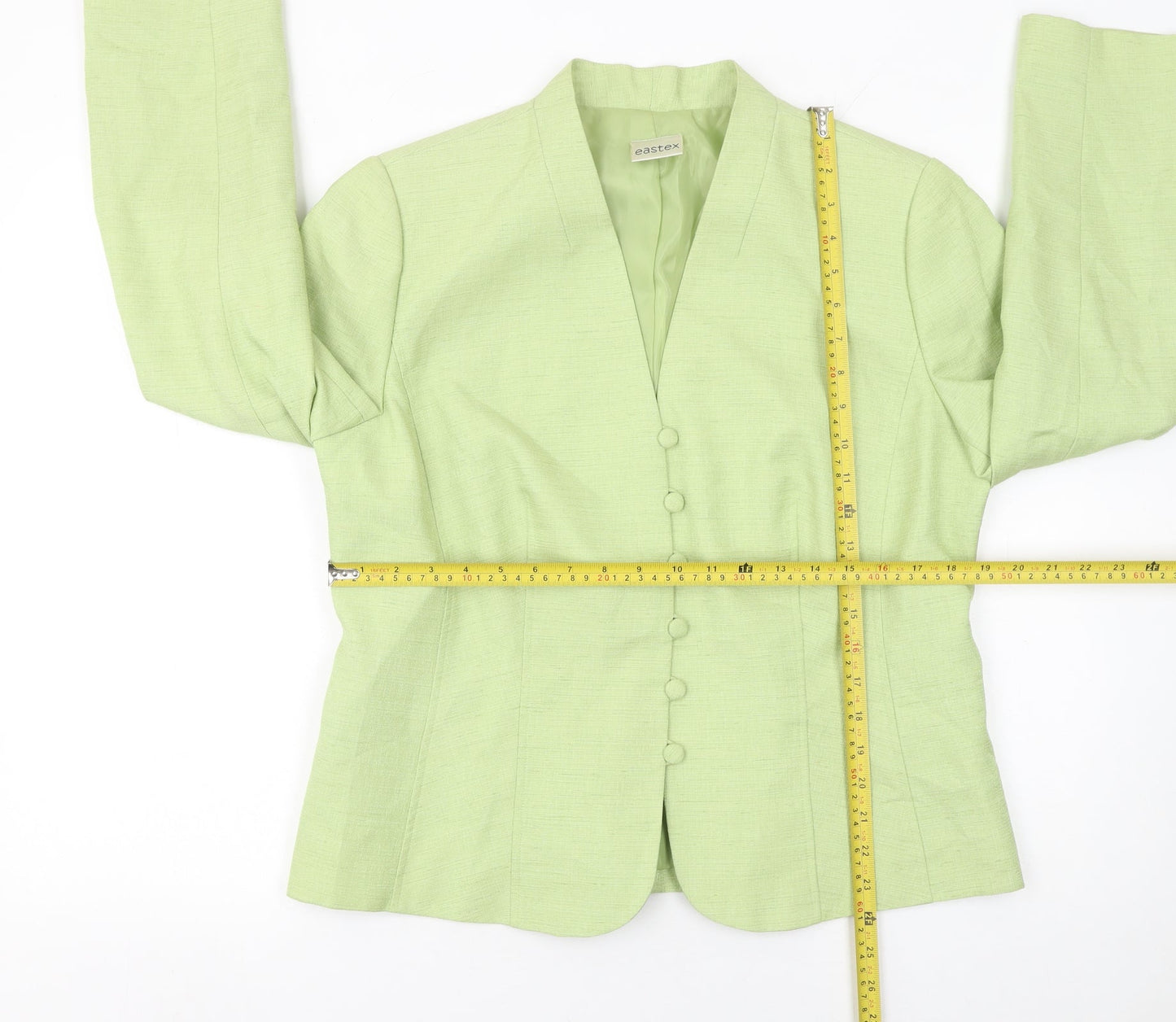 Eastex Women’s Green Woven Suit Jacket Size 16 Classic Tailored