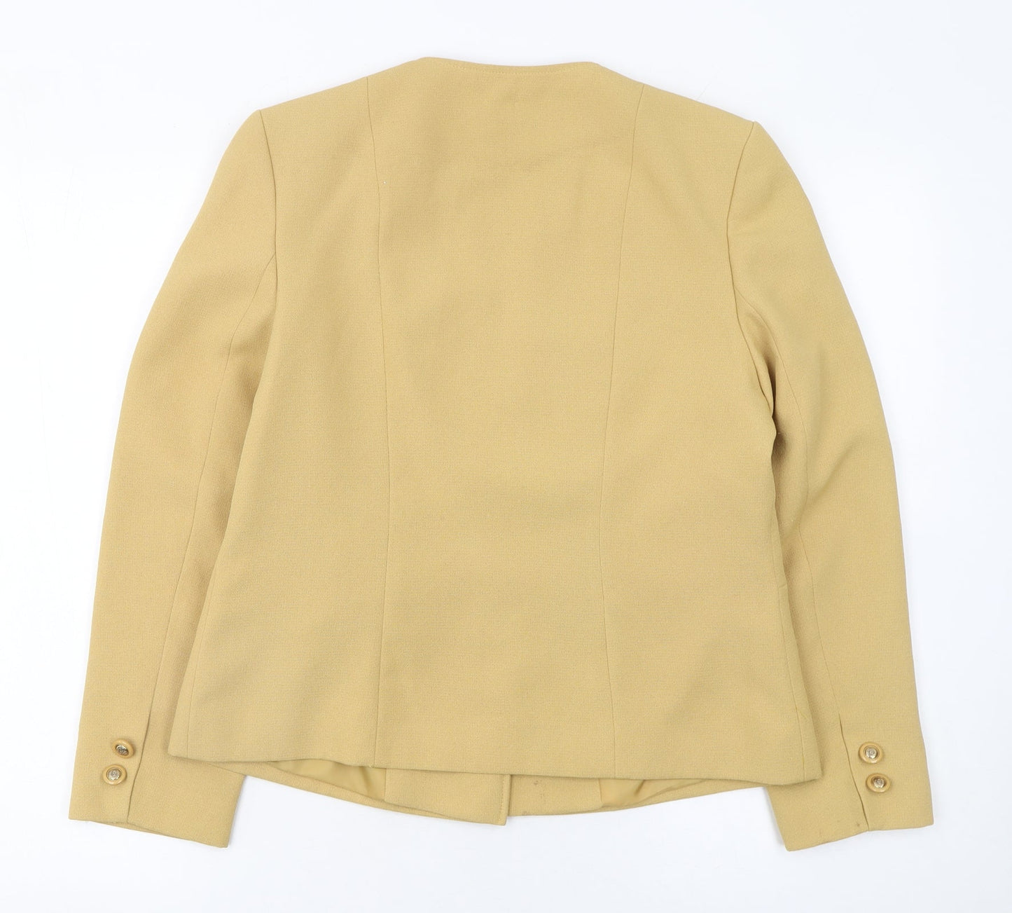 Eastex Women Beige Tailored Four-Button Lined Suit Jacket Size 10