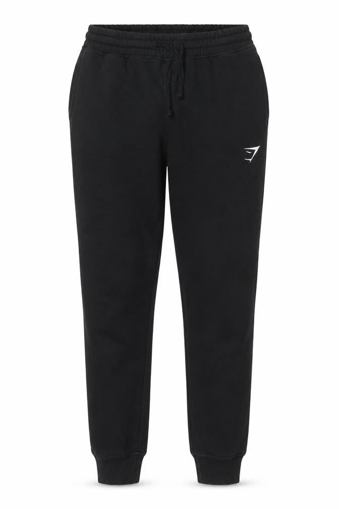 Gymshark Womens Black Small Jogger Sweatpants Fleece Tapered Fit