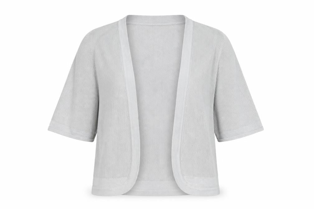 Marks and Spencer Women’s Grey 3/4 Sleeve Open Knit Cardigan Size 12
