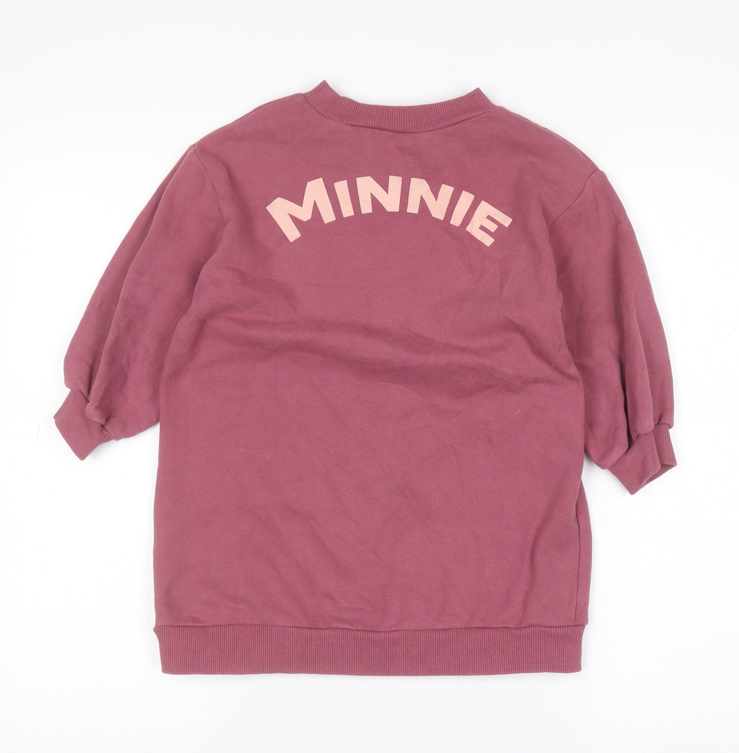 Next Girls Purple Minnie Mouse Pullover Sweatshirt 4-5 Years