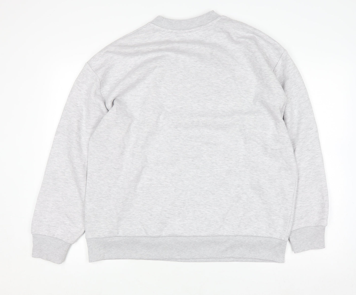 ASOS DESIGN Unisex Grey Graphic Pullover Sweatshirt Size S