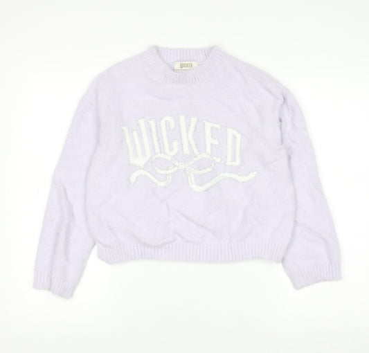 Marks & Spencer Girls Lilac Wicked Pullover Jumper 10-11 Years Soft Knit