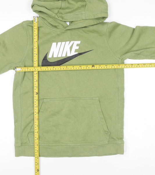 Nike Women’s Green Pullover Hoodie Cotton Blend L (12) Casual Sportswear