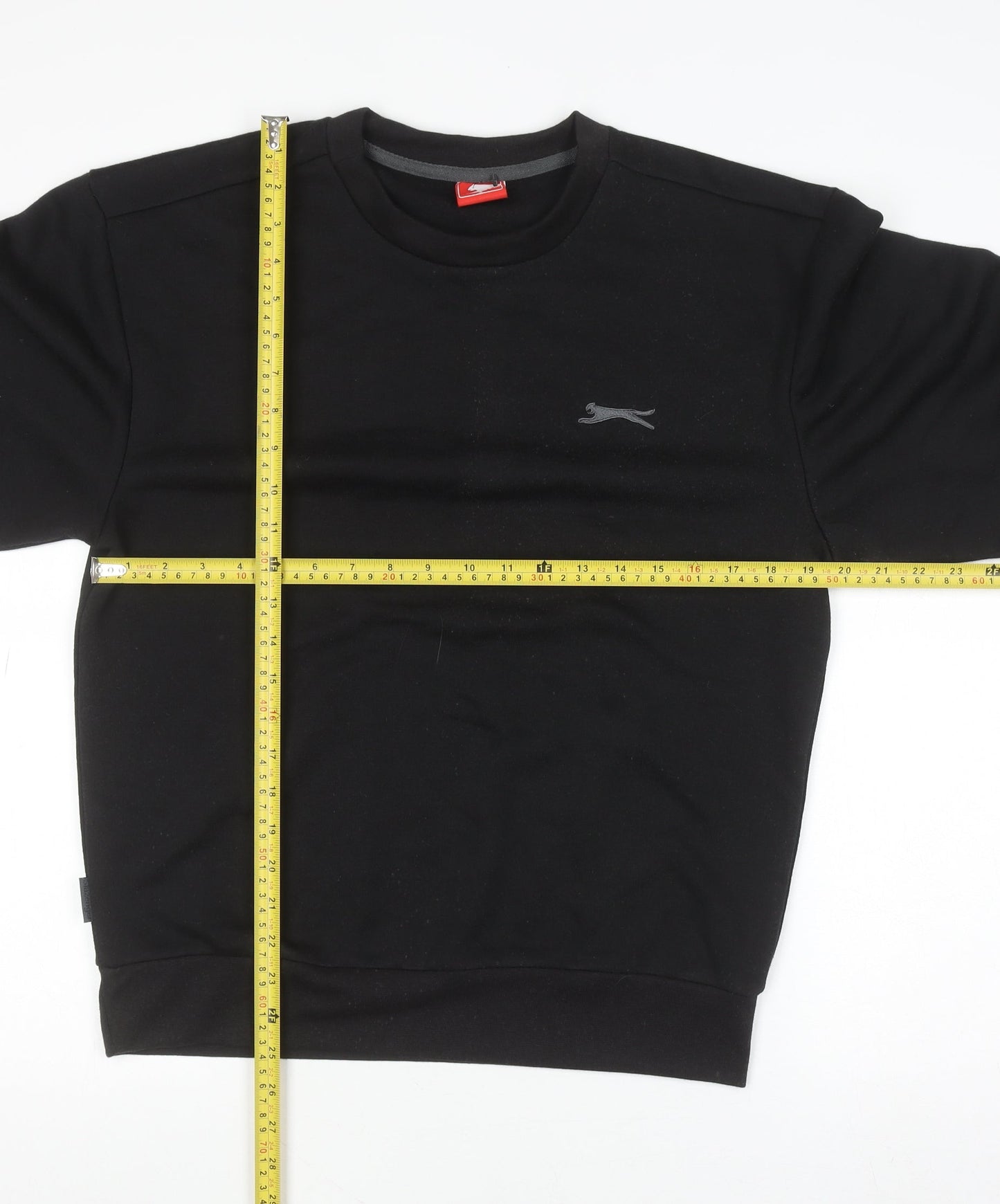 Slazenger Men's Black Small Pullover Crew Neck Fleece Sweatshirt