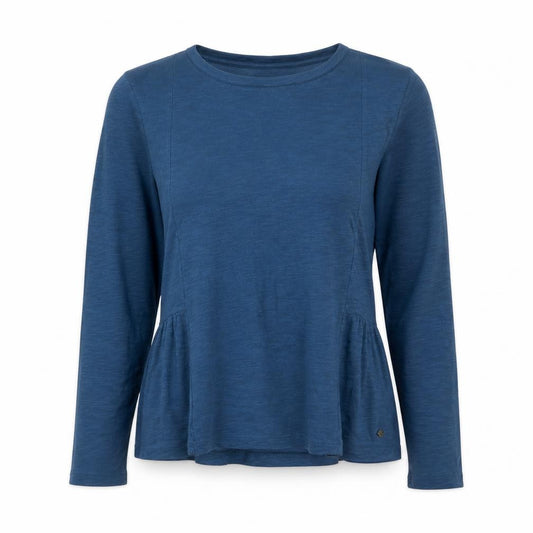 Superdry Women Blue Long Sleeve Cotton Blend Jersey T-Shirt Size 10